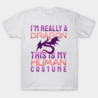 'I'm Really A Dragon This Is My Human Costume' Dragons Gift T-Shirt